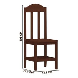 Conjunto Mesa Safira Em Madeira Maciça 220x88 Com 10 Cadeiras Castanho Nemargi - 2