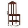 Conjunto Mesa Safira Em Madeira Maciça 220x88 Com 10 Cadeiras Castanho Nemargi - 2