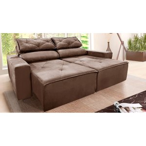 Sofá 2 Lugares Retrátil 1,50m com Molas – Estofado Slim e Confortável