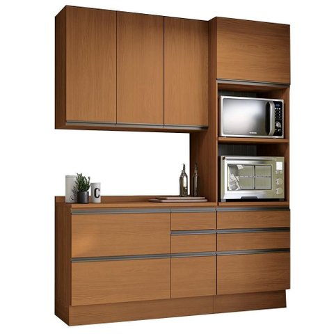 Cozinha Modulada 4 Pecas 190 Cm G751 Maxxi Canela Kappesberg Canela