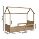 Ver imagem 4 de Cama Infantil Casinha Solteiro Aveiro Oak Sonho Completa Móveis