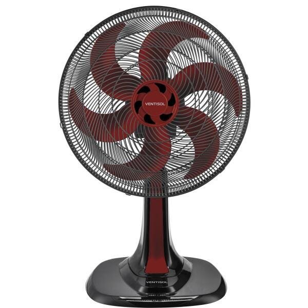 Ventilador de Mesa 30cm 220v 6 Pás Vermelho Ventisol