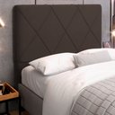 Ver imagem 2 de Cabeceira Cama Box Casal King Size Mel 195cm com Frame Suede Marrom - Abmaza