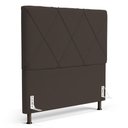 Ver imagem 1 de Cabeceira Cama Box Casal King Size Mel 195cm com Frame Suede Marrom - Abmaza