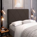 Ver imagem 6 de Cabeceira Cama Box Casal King Size Mel 195cm com Frame Suede Marrom - Abmaza