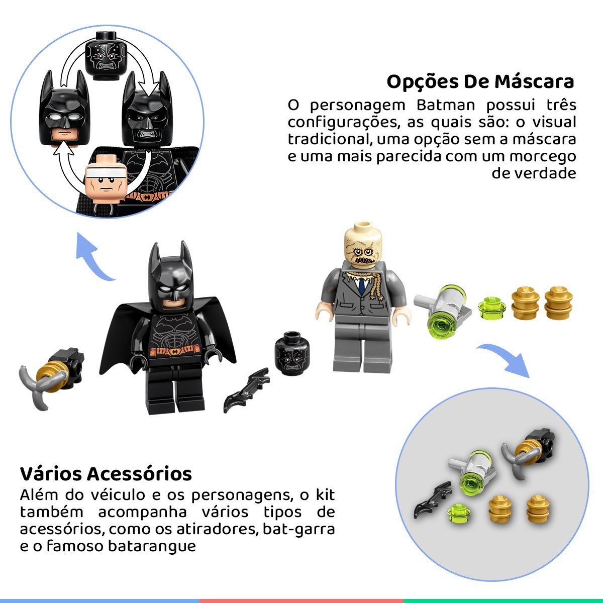 Acessórios de Minifiguras de Madeira Jogar Cena Montar Carro de