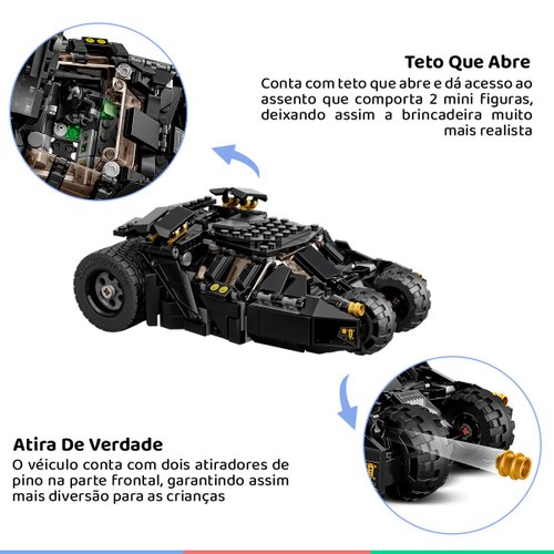 Acessórios de Minifiguras de Madeira Jogar Cena Montar Carro de