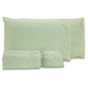 Ver imagem 1 de Jogo de Cama Lençol Queen Blossom Bordado Floral Percal 300 Fios com Fronhas 04 Peças - Toque