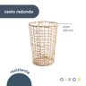 Cesto Organizador 60cm Redondo de Palha Vazado - Oikos - 3