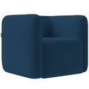 Ver imagem 6 de Kit 02 Poltronas Decorativas para Sala de Estar Fixa Living Peônia K01 Veludo Azul Marinho - Lyam de