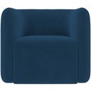 Ver imagem 3 de Kit 02 Poltronas Decorativas para Sala de Estar Fixa Living Peônia K01 Veludo Azul Marinho - Lyam de