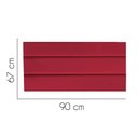 Ver imagem 2 de Painel Estofada Argentina 90cm Solteiro para Cama Box Quarto Corino Vermelho - Gat Magazine