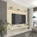 Ver imagem 1 de Home Painel Ripado 3D Para TV 70 Polegadas 180 x 250 Com LED Requinte Gelius Off White