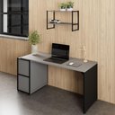Ver imagem 7 de Nicho de Parede para Escritório F5 Office 2 Prateleiras MDF MDP Cinza Sagrado com Preto