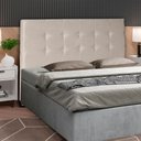 Ver imagem 2 de Cabeceira Cama Box Queen Estofada Itália 160cm Suede Bege - Divalê Shop