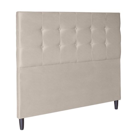 Cabeceira Cama Box Queen Estofada Itália 160cm Suede Bege - Divalê Shop