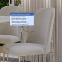 Ver imagem 3 de Kit de 8 Cadeiras de Aço Estofada Lucille Champanhe - Soft Palha