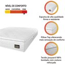 Ver imagem 2 de Colchão Casal Espuma D45 Lazio Pillow Top 138x188x29cm Branco Hellen Branco