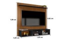 Ver imagem 4 de Painel Suspenso Home TV até 50 Polegadas Ripado 3D Everest:Preto/Ripado 3D