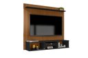 Ver imagem 1 de Painel Suspenso Home TV até 50 Polegadas Ripado 3D Everest:Preto/Ripado 3D