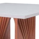Ver imagem 5 de Mesa Jantar Base Madeira Maciça Quadrada 150 cm Tampo com Vidro Mesa Moderna Madeira