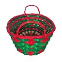 Ver imagem 2 de Cesta de Vime Natal Médio - 20cm X 14cm X 11cm