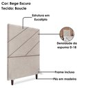 Ver imagem 7 de Cabeceira Solteiro 100 Cm com Frame Cristal Boucle Bege Escuro Artte Bege Escuro