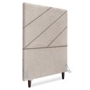 Ver imagem 1 de Cabeceira Solteiro 100 Cm com Frame Cristal Boucle Bege Escuro Artte Bege Escuro