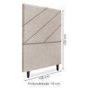 Ver mais imagens de Cabeceira Solteiro 100 Cm com Frame Cristal Boucle Bege Escuro Artte Bege Escuro