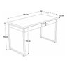 Mesa Escritório Office Estilo Industrial 1,35M com 2 Gavetas - 2