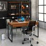 Mesa Escritório Office Estilo Industrial 1,35M com 2 Gavetas - 1