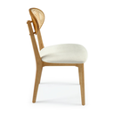 Ver imagem 6 de Cadeira Orion Orgânico Tela Sextavada Assento Estofado Tecido Bouclê 125 Madeira Maciça Freijó Cappu