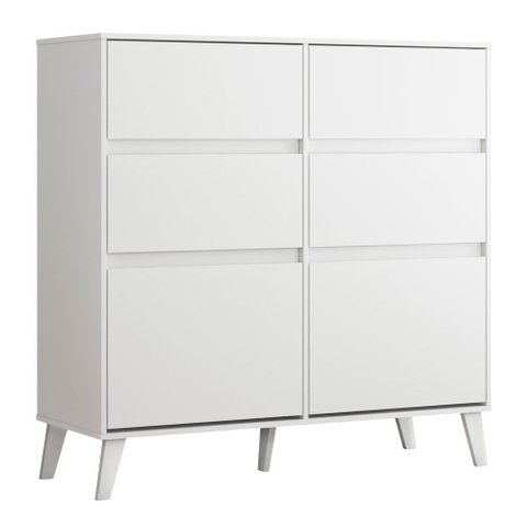 Cômoda Sapateira 4 Gavetas 2 Portas Kansas