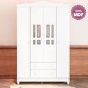 Ver imagem 6 de Guarda-Roupa Infantil 4 Portas 2 Gavetas MDF Ariel Branco