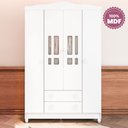 Ver imagem 6 de Guarda-Roupa Infantil 4 Portas 2 Gavetas MDF Ariel Branco