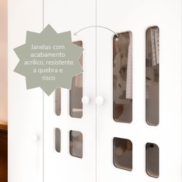 Guarda-Roupa Infantil 4 Portas 2 Gavetas MDF Ariel - 9 Guarda-Roupa Infantil 4 Portas 2 Gavetas MDF Ariel - 9