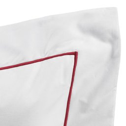 Jogo De Lençol Glass Casal 4Pçs 200 Fios 100% Algodão Branco/Vermelho - 2