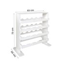 Ver imagem 5 de Adega Decorativa Piso Prateleira Para Vinhos E Bebidas 20 Garrafas Branco Laca