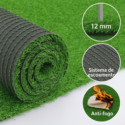 Grama Sintética Artificial 12mm por Metro Quadrado com Proteção Uv e Anti-fungo - 3