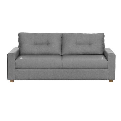 Sofá Maceió Living Com 4 Lugares 2.20M Linho Corriente Cinza