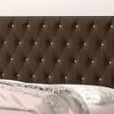 Ver imagem 3 de Cabeceira Casal 140 Cm Para Cama Box Lady Napa Marrom Botão - SA Móveis