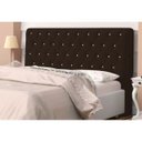 Ver imagem 2 de Cabeceira Casal 140 Cm Para Cama Box Lady Napa Marrom Botão - SA Móveis