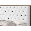 Ver imagem 2 de Cabeceira Casal Queen 160 cm Para Cama Box Lady Napa Branco Botões - SA Móveis