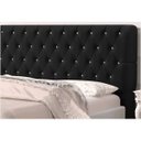 Ver imagem 2 de Cabeceira Casal Queen 160 Cm Para Cama Box Lady Napa Preto Botões Strass - SA Móveis