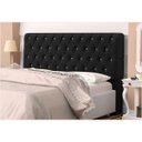 Ver imagem 1 de Cabeceira Casal Queen 160 Cm Para Cama Box Lady Napa Preto Botões Strass - SA Móveis