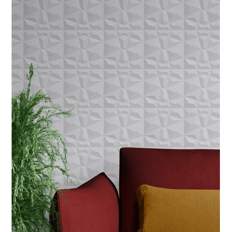 Kit 20 Placas PVC 3d Revestimento De Parede Decorativa Diamante 25 cm