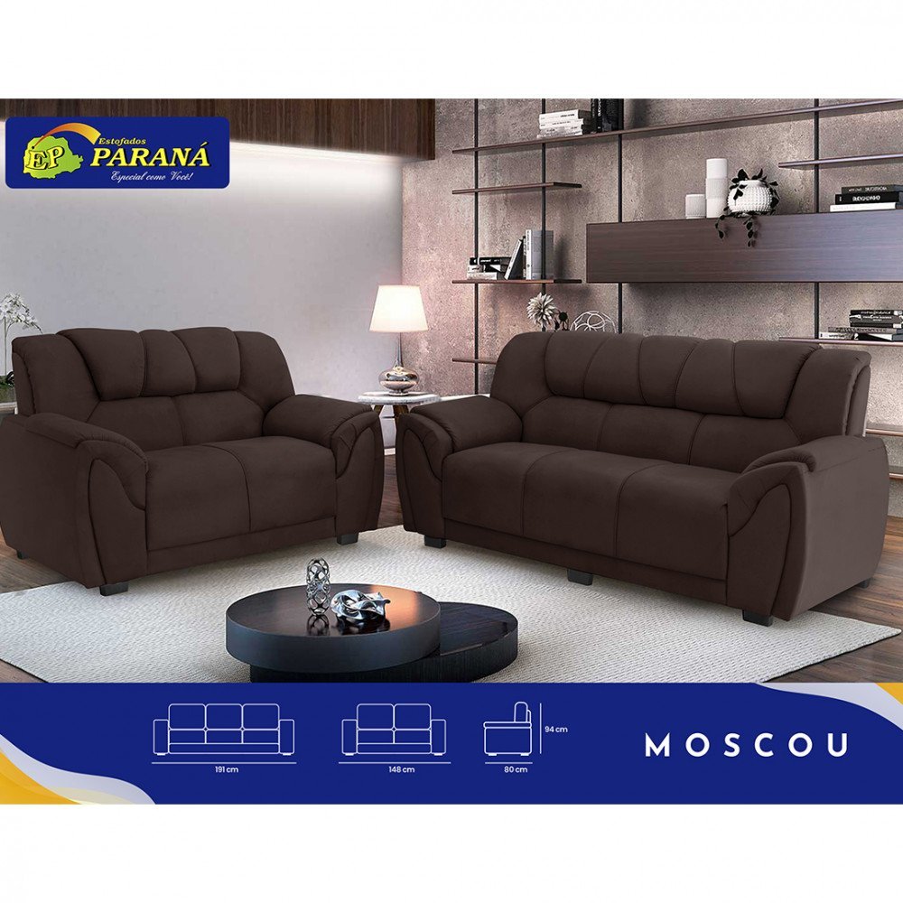 Sofa Parana Moscou 3 E 2 Lugares - 3