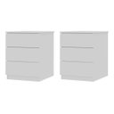 Ver imagem 2 de Conjunto 2 Mesas de Cabeceira 3 Gavetas Veronna