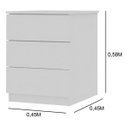 Ver imagem 4 de Conjunto 2 Mesas de Cabeceira 3 Gavetas Veronna