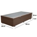 Ver imagem 3 de Cama Box Baú Solteiro Sintético Sereneprime Marrom 88x188x44
